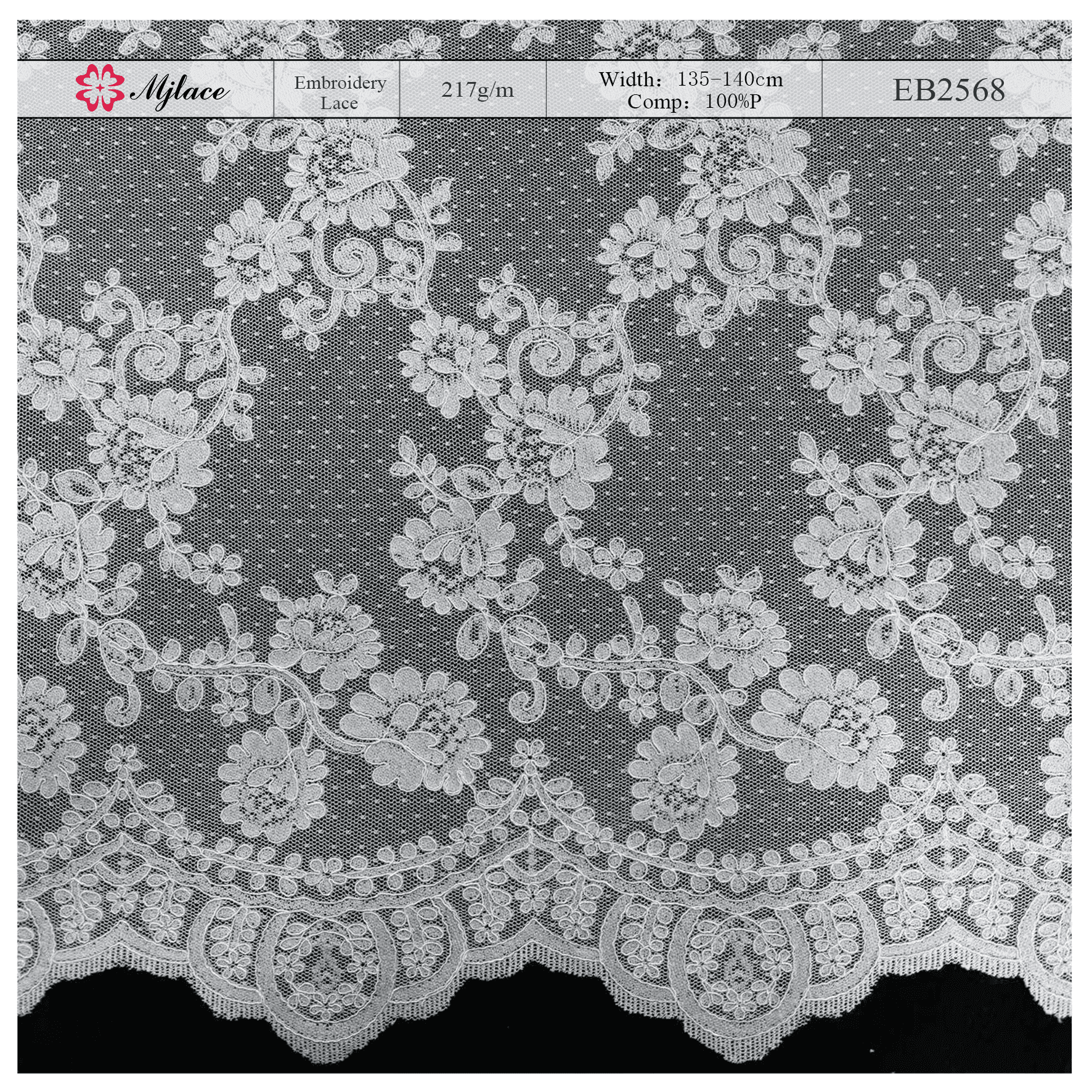 Product Name: Garden Breeze – Lightweight Embroidered Lace